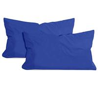 npluseins 1331.1812 Lot de 2 Housses de Coussin en Coton, Bleu Roi, ca. 40 x 60 cm