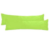npluseins 1331.1812 Lot de 2 Housses de Coussin en Coton, Vert Pomme, ca. 40 x 145 cm