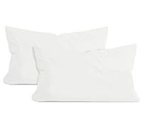 npluseins 1331.1812 Lot de 2 Housses de Coussin en Coton, Weiß, ca. 40 x 60 cm