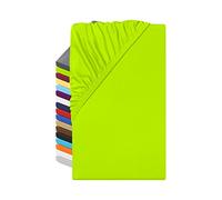 npluseins 1519.2192 Drap-housse en microfibre respirant et adapté aux personnes allergiques 100 % polyester Pomme 180-200 x 200 cm