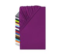 npluseins 1519.2192 Drap-housse en microfibre - Respirant et convient aux personnes allergiques - 140 x 190-200 cm - Violet