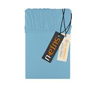 Npluseins Drap Housse 120x200 en Jersey 100% Coton - Linge de lit Doux, Respirant et résistant - certifié Oeko-TEX - Disponible en 22 Couleurs et 6 Tailles, Bleu Clair