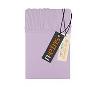 Npluseins Drap Housse 90x200 à 100x200 en Jersey 100% Coton - Linge de lit Doux, Respirant et résistant - certifié Oeko-TEX - Disponible en 22 Couleurs et 6 Tailles, Lilas