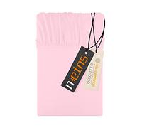npluseins Drap-Housse en Jersey 100% Coton - Disponible en 6 Tailles, Rosa, ca. 90-100 x 200 cm