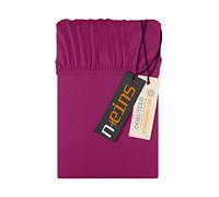 npluseins Drap-Housse en Jersey 100% Coton - Disponible en 6 Tailles, Rose Bonbon, Env. 70 x 140 cm