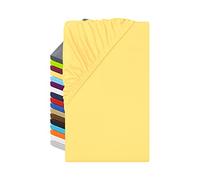 npluseins Drap-housse en microfibre - Respirant et convient aux personnes allergiques - 1519.2192 - 120 x 200 cm - Jaune