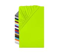 npluseins Drap-housse en microfibre - Respirant et convient aux personnes allergiques - 1519.2192 - 80-90 x 190 cm - Pomme