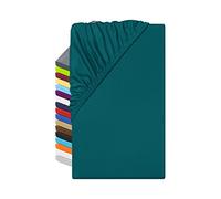 npluseins Drap-housse en microfibre respirant et hypoallergénique 1519.2192 Bleu pétrole 90-100 x 200 cm