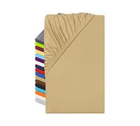 Npluseins Drap-housse en microfibre - Respirant et hypoallergénique 1519.2192, Microfibre, 100 % polyester., sable, ca. 140-160 x 200 cm