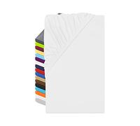 Npluseins Drap-housse en microfibre - Respirant et hypoallergénique 1519.2192, Microfibre, 100 % polyester., Blanc., ca. 90-100 x 200 cm