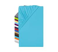 Npluseins Drap-housse en microfibre - Respirant et hypoallergénique 1519.2192, Microfibre, 100 % polyester., Turquoise., ca. 120 x 200 cm