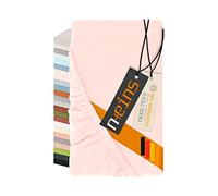 npluseins Drap-housse fabriqué en Allemagne - En flanelle 100 % coton - 1037.1342 - 90-100 x 200 cm - Rose clair