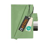 npluseins Drap-Housse sans élastique - Ultra-Doux et Moelleux - Drap pour lit, Camping-Car, Couverture de Camping, Couverture de Voyage Ultra-légère - Drap 1628.2375, 180 x 275 cm, Sauge