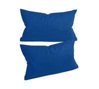 Npluseins Housse de Coussin 30x50 Unie - Lot de 2 Housse Coussin 30x50 Coton pour Decoration Maison Moderne, Design Discret 1154.1498, Bleu
