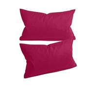 Npluseins Housse de Coussin 30x50 Unie - Lot de 2 Housse Coussin 30x50 Coton pour Decoration Maison Moderne, Design Discret 1154.1498, Bordeaux
