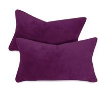 Npluseins Lot de 2 Housse de Coussin 30x50 en Polaire Corail Douillette - Housse Coussin Douce et Respirante - Qualité exceptionnelle 1257.1667, mûre