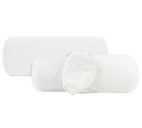 Npluseins Lot de 2 Housse de Coussin pour traversin 40x15 en Coton Jersey - certifié Oeko-TEX - Taie de traversin Doux et Confortable - Plusieurs Couleurs 1331.1812, Blanc