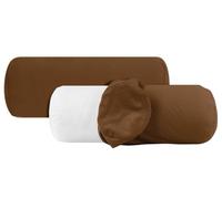 Npluseins Lot de 2 Housse de Coussin pour traversin 40x15 en Coton Jersey - certifié Oeko-TEX - Taie de traversin Doux et Confortable - Plusieurs Couleurs 1331.1812, Marron Chocolat