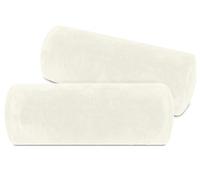 Npluseins Lot de 2 Housse de Coussin traversin 40x15 en Polaire Corail Douillette - Taie de traversin Douce et Respirante - Qualité exceptionnelle 1257.1667, Blanc