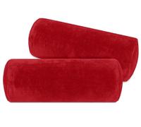 Npluseins Lot de 2 Housse de Coussin traversin 40x15 en Polaire Corail Douillette - Taie de traversin Douce et Respirante - Qualité exceptionnelle 1257.1667, Bordeaux