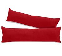 npluseins Lot de 2 Housses de Coussin Coral Fleece (2 pièces) 1257.1667, env. 40 x 145 cm, Bordeaux