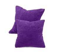 npluseins Lot de 2 Housses de Coussin en Polaire Coral (2 pièces) 1257.1667, env. 50 x 50 cm, Violet