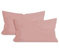 Npluseins Lot de 2 Taie Oreiller 40x60 en Coton Jersey - certifié Oeko-TEX - Taie d'oreiller Doux et Confortable - Plusieurs Couleurs 1331.1812, Vieux Rose