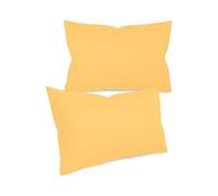 npluseins Lot de 2 taies d'oreiller unies - Design discret - 1154.1498 - 40 x 60 cm - Jaune