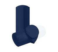npluseins Lot de 2 taies d'oreiller unies et design discret 1154.1498 - Bleu marine - 40 x 15 cm