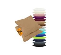 Npluseins Taie Oreiller 40x60 - Lot de 2 taie d'oreiller Coton - Doux, Confortable et Respirant - faciles à Entretenir, Design uni 1179.1539, Sable