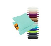 Npluseins Taie Oreiller 40x60 - Lot de 2 taie d'oreiller Coton - Doux, Confortable et Respirant - faciles à Entretenir, Design uni 1179.1539, Vert Menthe