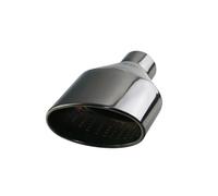 NPNGLCKCVF Pour RS5 RS6 A6 Universal 2.5 Entrée 1 PCS Silencieux Voiture Modifié Tuyau Échappement En Acier Inoxydable Noir Sortie Ovale Inclinée(P0DJ3027f-R)