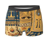 NPOREJKNGF Ancient Egypt Tribe Series Print Men Printed Boxer Slip Confortable Multi Face Design Stretch Sous-vêtements à porter toute la journée, Noir , S