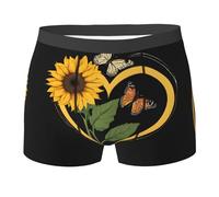 NPOREJKNGF Blessed To Be Called Nana Sunflower Print Men Printed Boxer Slip Confortable Multi Face Design Stretch Sous-vêtements à porter toute la journée, Noir , M