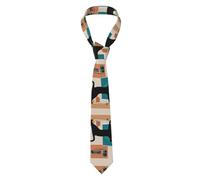 NPOREJKNGF Cravate d'art moderne du milieu du siècle pour homme, cravate élégante en polyester imprimé complet pour les affaires, les mariages, les fêtes, au quotidien pour les hommes pour la fête des