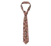 NPOREJKNGF Cravate élégante en polyester imprimé avec motif bouledogues anglais pour les affaires, les mariages, les fêtes, au quotidien pour la fête des pères, Noël, Thanksgiving, le Nouvel An, Noir
