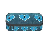 NPOREJKNGF I Love Gymnastics Trousse à crayons avec motif imprimé intégral - Tissu Oxford durable multi-usages pour l'école, le bureau et les voyages, Noir , Taille unique, Organiseur de sac