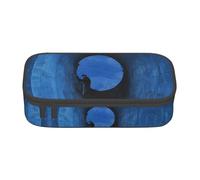 NPOREJKNGF Intelligence Artificielle Cerveau Trousse à Crayons avec Motif Impression Complète - Tissu Oxford Durable Multi-Usages pour l'école, le Bureau et les Voyages, Noir , Taille unique