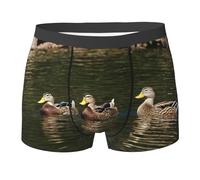 NPOREJKNGF Loon Nature Bird Print Men Printed Boxer Slip Confortable Multi Face Design Stretch Sous-vêtements pour toute la journée, Noir , XXL