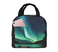 NPOREJKNGF Sac à déjeuner Celestial Night avec motif imprimé intégral - Sac isotherme léger pour le stockage des aliments, poche avant de 20,3 x 12,7 cm, sac multi-usage pour le travail, l'extérieur