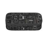 NPOREJKNGF Trousse à crayons avec motif de jeu vidéo avec motif imprimé complet - Tissu Oxford durable multifonction pour l'école, le bureau et les voyages, Noir , Taille unique, Organiseur de sac