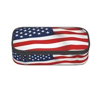 NPOREJKNGF Trousse à crayons motif drapeau patriotique avec motif imprimé complet - en tissu Oxford durable multi-usages pour l'école, le bureau et les voyages, Noir , Taille unique, Organiseur de sac
