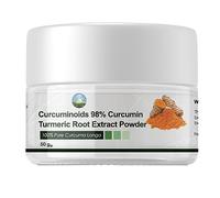 NPOW Poudre de curcuma - Poudre pure pour la peau, 98 % de curcuminoïdes, extrait de curcumine, anti-inflammatoire naturel, extrait de racine de curcuma pour boire du thé, cuillères pour poudres