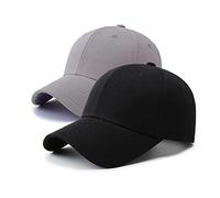 NPQQUAN Casquette de baseball à panneaux frontaux structurés pour golf, casquette de papa, casquette de camionneur pour homme et femme, noir/gris, Taille unique