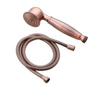 NPQRKJYH Pommeau de douche à main en laiton et cuivre rouge antique, style téléphone, for salle de bain, économie d'eau, avec tuyau de 1,5 m