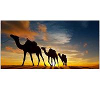 NPRZM Chameaux dans le désert du Sahara au Maroc au coucher du soleil DIY 5D Diamond Painting par numéro Kits uniques Décoration murale pour la maison Décoration murale en cristal strass 40x50CM