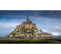 NPRZM Château du Mont Saint-Michel, peinture diamant 5D à faire soi-même, kit unique de décoration murale, strass en cristal, 40 x 50 cm