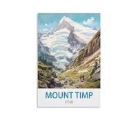 NPRZM Metal Tin Sign Affiches de randonnée au mont Timp, Utah Vintage Drôle Décoration Murale Art Mural Suspendu Fer Peinture pour Maison Jardin Bar Pub Cuisine Salon 15x30cm