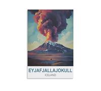 NPRZM Metal tin Sign Affiches d'Eyjafjallajokull, Islande Vintage Retro Art Wall Decor Mural Hanging Iron Painting Plaque Funny for Home Wall Art Decor 20x30cm
