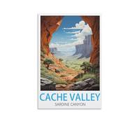 NPRZM Metal tin Sign Affiches du Cache Valley Sardine Canyon Tin Signe Vintage Metal Plaque Poster Bar Pub Maison Wall Decor 30x30cm